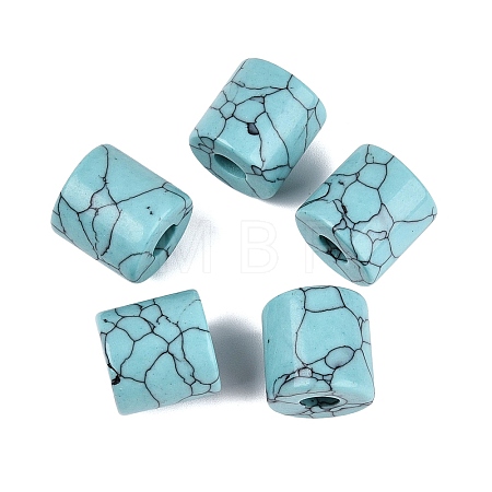 Synthetic Turquoise European Beads G-P520-05O-1