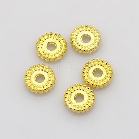 Disc Plating Zinc Alloy Spacer Beads PALLOY-N0101-07G-1