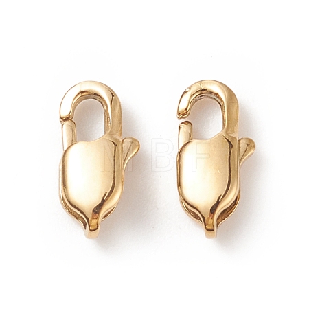 Ion Plating(IP) 304 Stainless Steel Lobster Claw Clasps LS-STAS-F094-05A-G-1