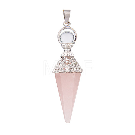 Natural Rose Quartz Pendants PW-WG6405D-05-1