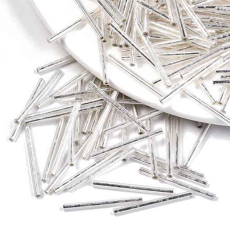 Electroplate Glass Bugle Beads SEED-S043-02A-02-1