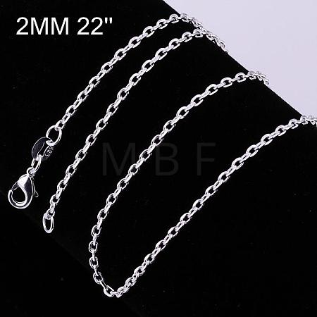 Brass Cable Chain Fine Necklaces NJEW-BB10869-22-1