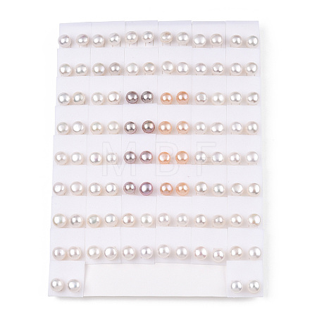 Natural Pearl Stud Earrings PEAR-N020-10A-1