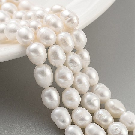 Natural Cultured Freshwater Pearl Beads Strands PEAR-P062-08G-1