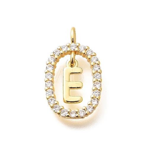 Brass Micro Pave Cubic Zirconia Pendants ZIRC-P123-01G-E01-1