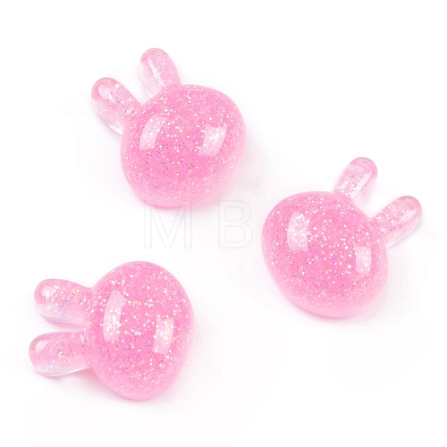 Transparent Epoxy Resin Bunny Decoden Cabochons CRES-P035-03D-1