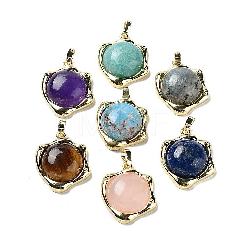 Natural Mixed Stone Pendants G-G069-01G-1