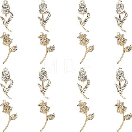 SUPERFINDINGS 16Pcs 2 Style  Rack Plating Alloy Pendants PALLOY-FH0001-80-1