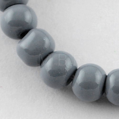 Painted Glass Bead Strands X-DGLA-S071-8mm-10-1