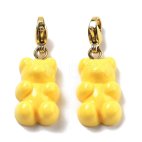 Bear Resin Pendant Decorations STAS-M092-01G-02-1