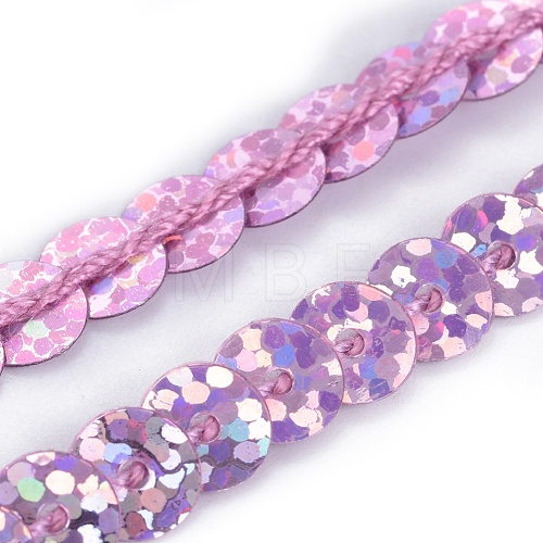 Plastic Paillette/Sequins Chain Rolls PVC-WH0005-01B-1