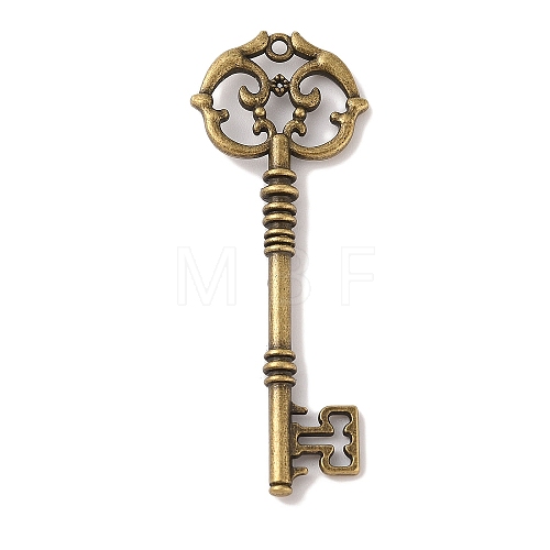 Skeleton Key Tibetan Style Alloy Big Pendants X-TIBEP-S293-033AB-LF-1