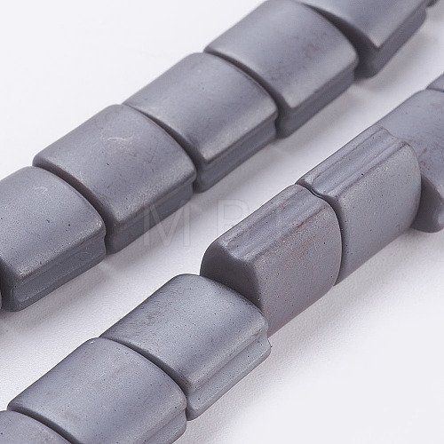 Non-magnetic Synthetic Hematite Beads Strands G-P341-02F-10x6mm-1