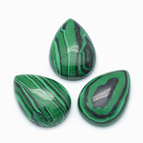 Synthetic Malachite Cabochons G-E491-B-08-1