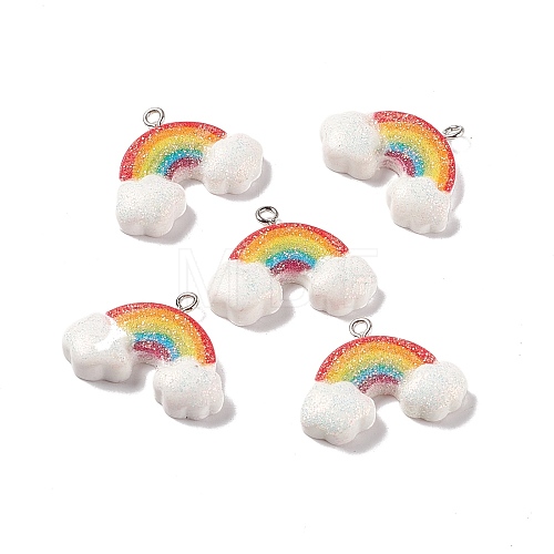 Opaque Resin Pendants RESI-G040-D03-B-1