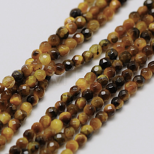 Natural Tiger Eye Beads Strands G-A129-3mm-C02-1