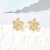 Valentine's Day Brass Micro Pave Clear Cubic Zirconia Stud Earrings EJEW-C186-22G-04-3
