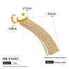 Two Tone 304 Stainless Steel Tassel Stud Earrings WG7CB8C-05-1