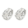 Hollow Triangle Brass Micro Pave Clear Cubic Zirconia Hoop Earrings EJEW-G452-04P-4