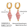 Stainless Steel Shell Shape Hoop Earrings RR5030-1-1