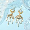 201 Stainless Steel Moth Pendants Dangle Earrings EJEW-TA00451-2