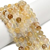 Grade A Natural Yellow Hematoid Quartz Beads Strands G-L642-F04-8mm-1
