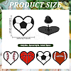 8Pcs 4 Styles Sports Theme Enamel Pins JEWB-FG0001-75-2