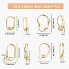 24Pcs 4 Styles Brass Leverback Earring Findings KK-SC0002-28G-2