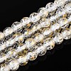 Crackle Transparent Glass Beads Strands X1-GLAA-N030-8mm-01J-1