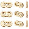8Pcs Brass Micro Pave Cubic Zirconia Spacer Bars ZIRC-BBC0002-04-1