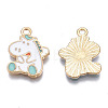 Alloy Enamel Pendants ENAM-T016-20-RS-3