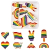 8Pcs 8 Style Rianbow Color Pride Flag Enamel Pins Set JEWB-YW0001-01-1