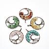 Natural & Synthetic Mixed Stone Chip Big Pendants G-R440-R-1