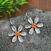 Alloy Rhinestone Leverback Earrings WG7D2DD-01-4