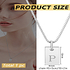 1Pc Stainless Steel Letter Rectangle Pendant Necklaces NJEW-LP0001-34P-P-2