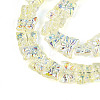 Baking Paint Electroplate Transparent Glass Beads Strands EGLA-N020-05H-3