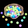 60Pcs 10 Colors Luminous Silicone Beads SIL-FH0001-02-4