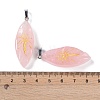 Natural Rose Quartz Gold Sun Pattern Pendants G-L524-14P-03-3