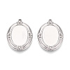 304 Stainless Steel Pendant Cabochon Settings X-STAS-T067-17P-1