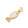 Brass Micro Pave Cubic Zirconia Pendants KK-R100-09G-03-2