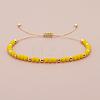 Glass & Brass Round Beads Braided Bead Bracelets RD6595-15-1