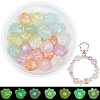 28Pcs 7 Colors Luminous Acrylic Beads OACR-PA0002-06-1