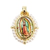 Rack Plating Brass Enamel Pendants X-KK-C056-07G-03-1
