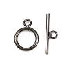 Ring Brass Toggle Clasps KK-G548-38-4