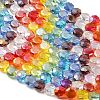 Electroplated Glass Beads Strands EGLA-A048-01A-07-2