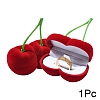 1Pc Valentine's Day Cherry Shaped Velvet Ring Gift Boxes VBOX-YW0001-01-2