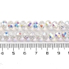 AB Color Plated Transparent Electroplate Beads Strands EGLA-H104-06I-4