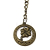 Tibetan Style Alloy Keychains KEYC-WH0025-027-5