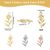 24Pcs 3 Colors Brass Pendants FIND-DC0002-13-2