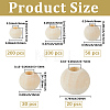400Pcs 5 Styles Natural Unfinished Wood Beads WOOD-PA0001-55-2